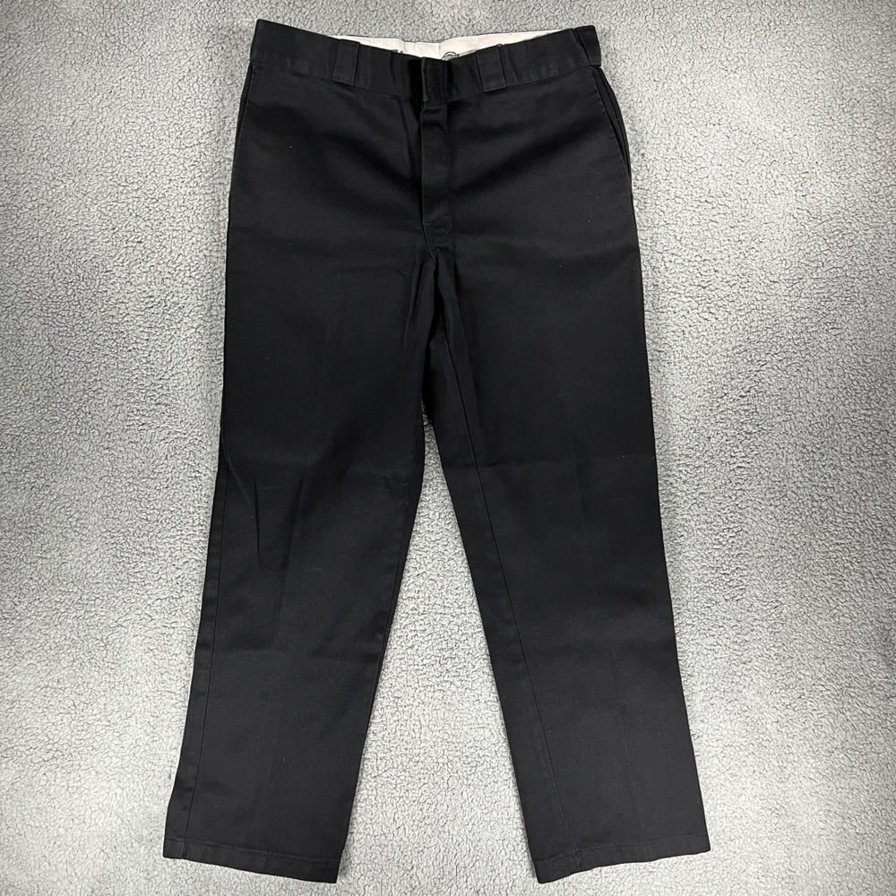 Dickies 874 Original Fit Black Work Pants Mens 36x32 Straight Leg 874BK